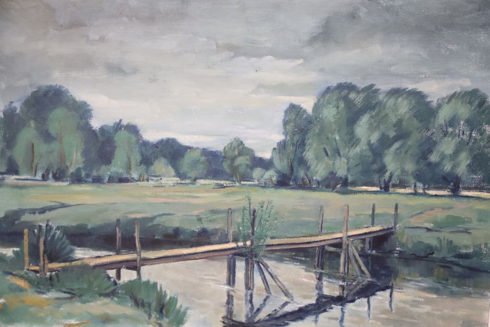 Father Martin Haigh 1922-2015 (Benedictine monk), Footbridge over the River Avon